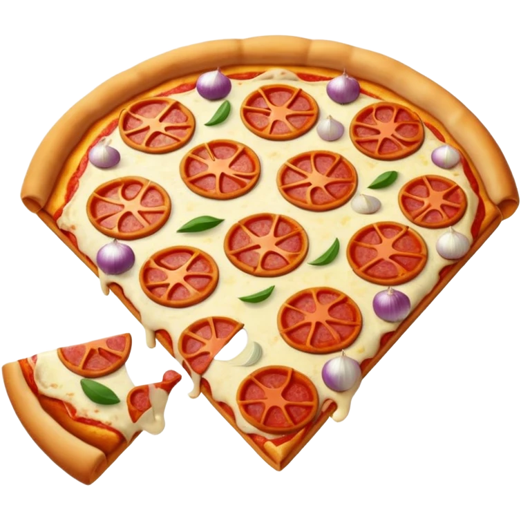 pizza with only ,onions emoji