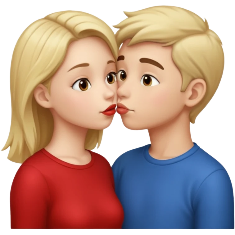 Boy and girl kissing  emoji