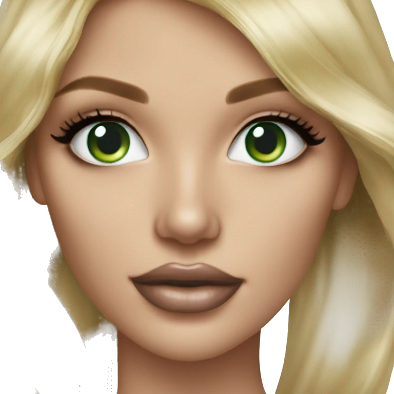 Realistic victoria secret model blonde green eyes  emoji