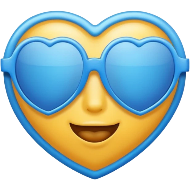 blue heart wearing sunglasses emoji