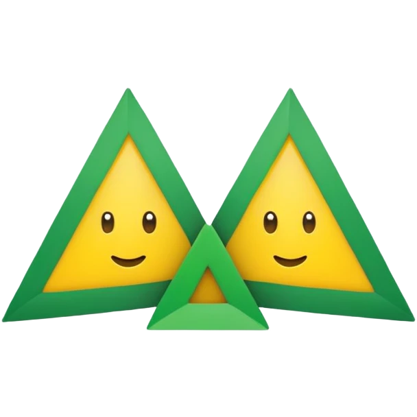 The Fast Forward emoji ⏩ of two triangles but in Brazilian colors. NOT HUMAN OR CHARACTER, JUST THE ICON. emoji