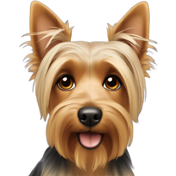 Silky terrier with floppy ears emoji