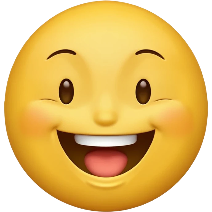 a yellow emoji laughing with eyes closed emoji