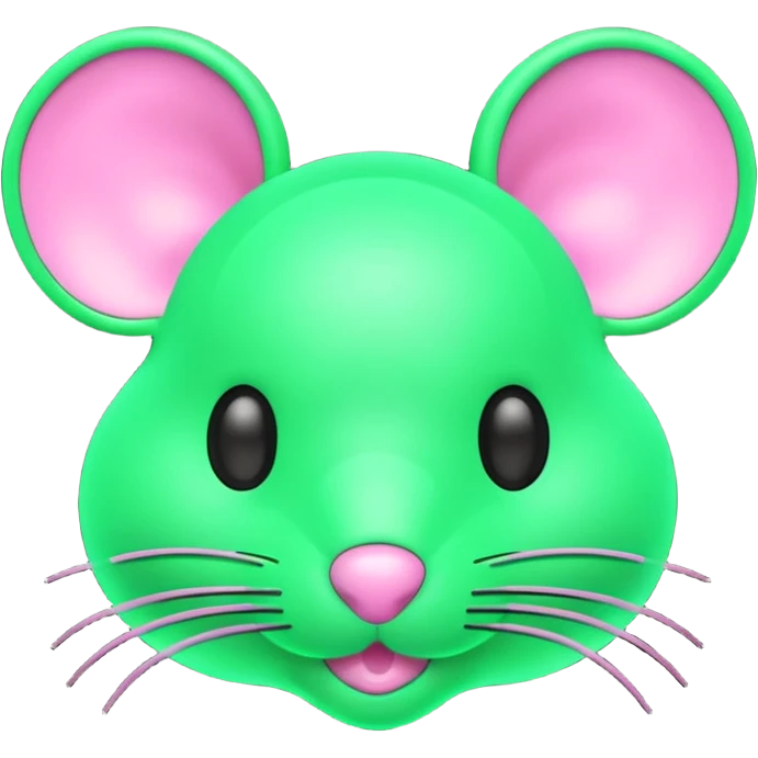 3d mouse png ai generated image neon color emoji
