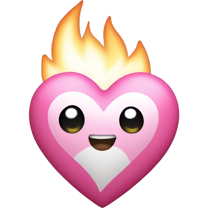 Pink heart with white flames  emoji