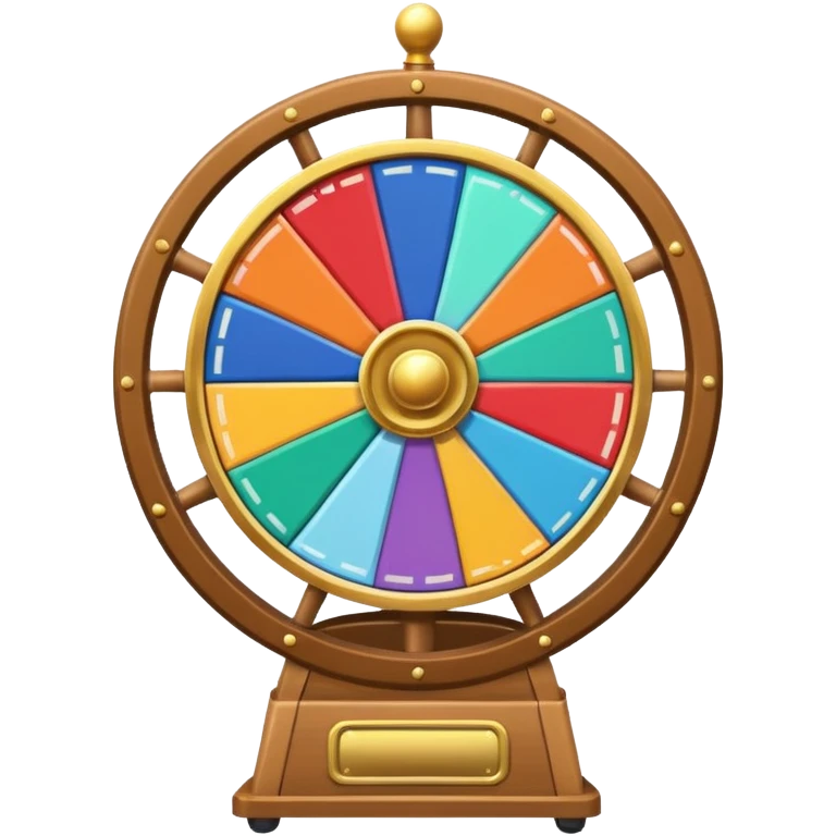 wheel of fortune, large, at booth emoji