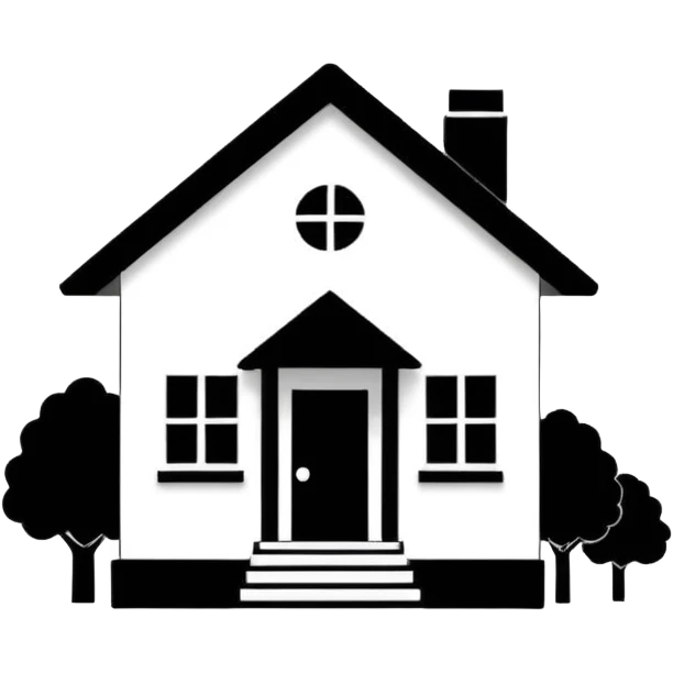 simple house  LINE-drawing Outline emoji