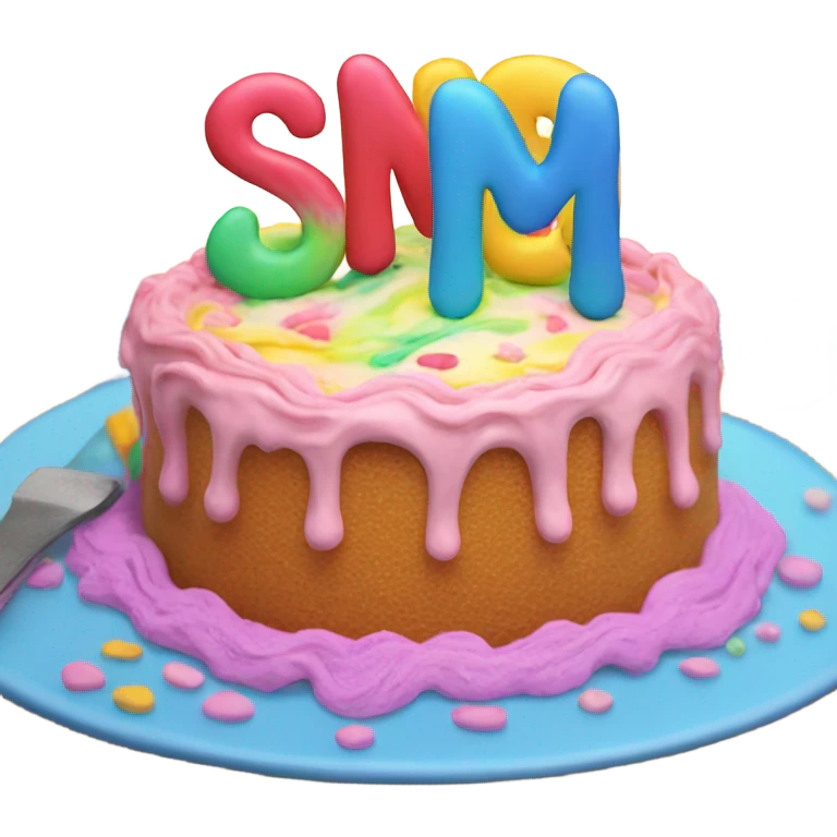 Cake with the word simp on it emoji