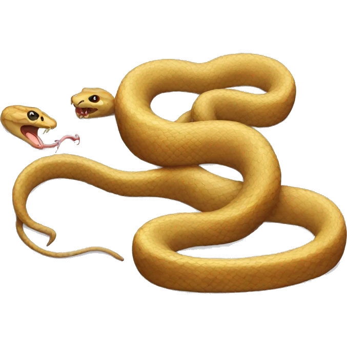 A snake eatting a rat  emoji