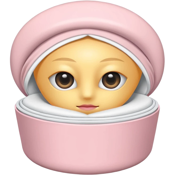 Clinique eye mask  in a light pink round container  emoji