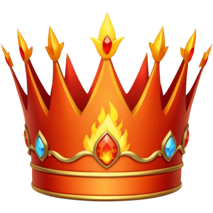 Coroa pegando fogo emoji
