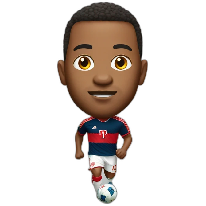 bayern münchen player running big head full figure emoji