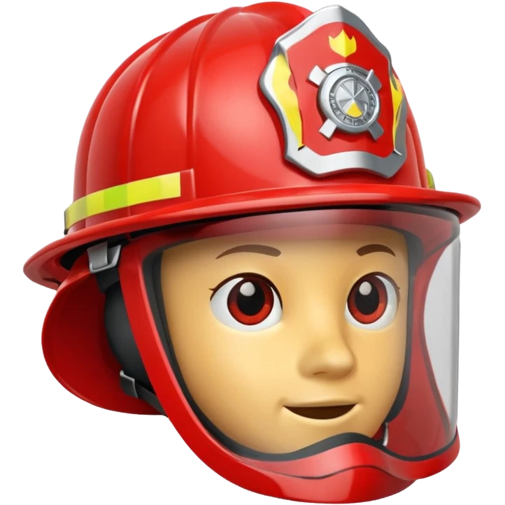 A Firefighter Helmet – red with visor emoji