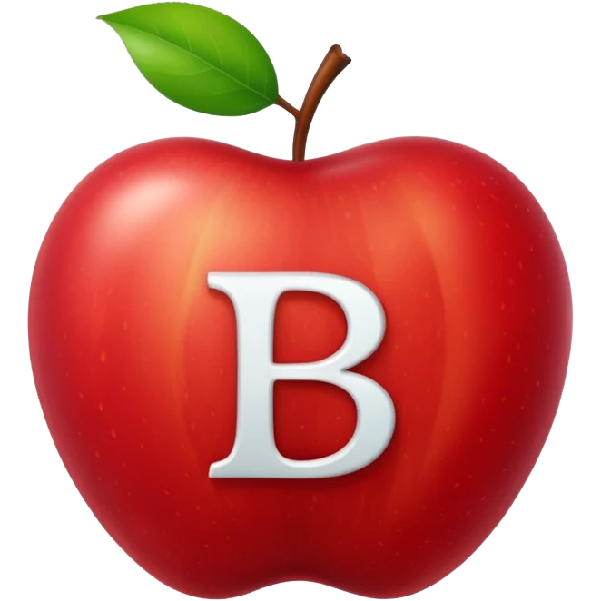 O like apple inside letter B emoji