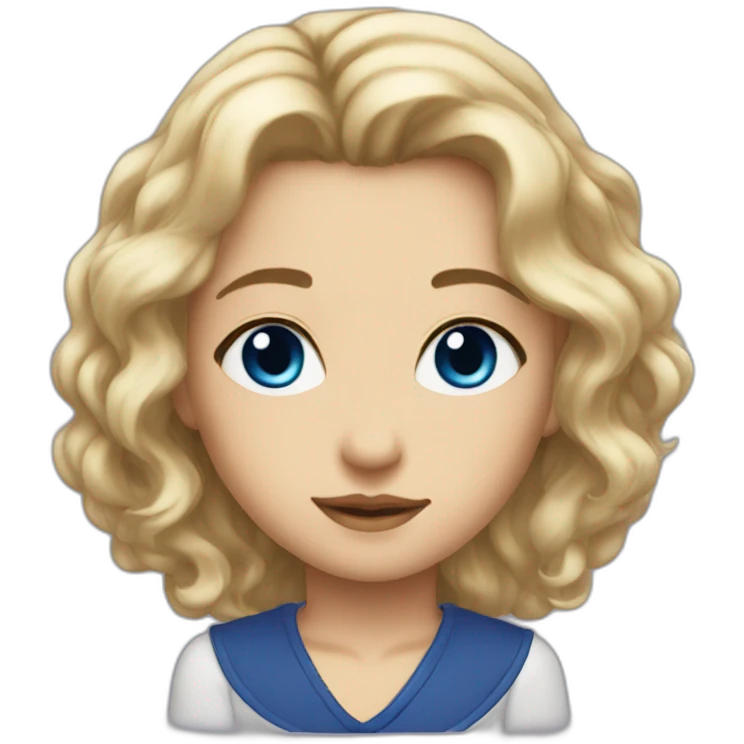 Sapphire eyes,dirty blond hair,angelic face emoji
