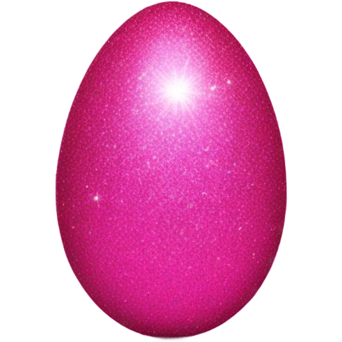 Hot pink egg with glitter  emoji