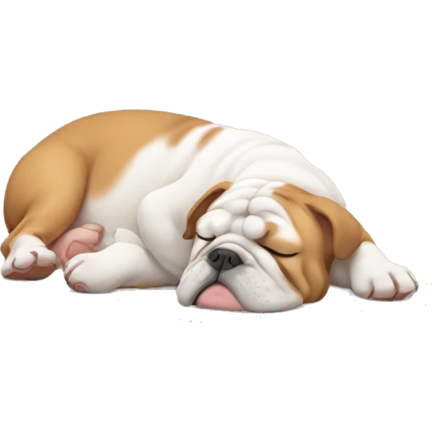 English bulldog sleeping emoji