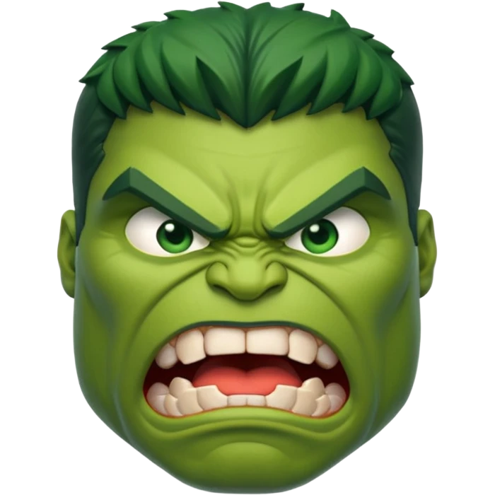 Hulk in angry emoji
