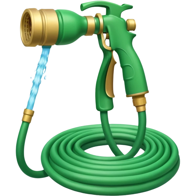 A garden hose spewing water emoji