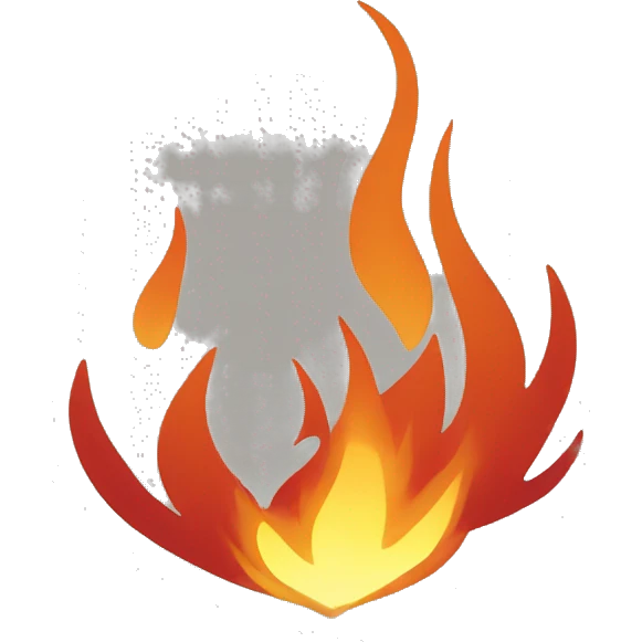 Minimalist fire emoji