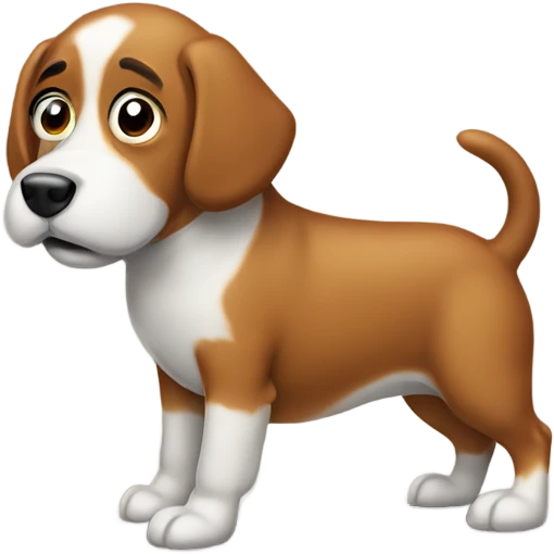 Dog pooping emoji