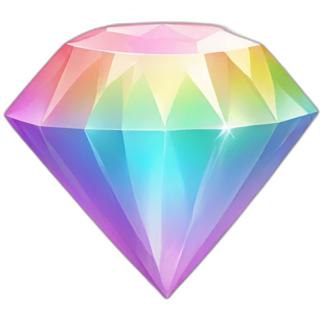 Pastel-Rainbow Diamond emoji