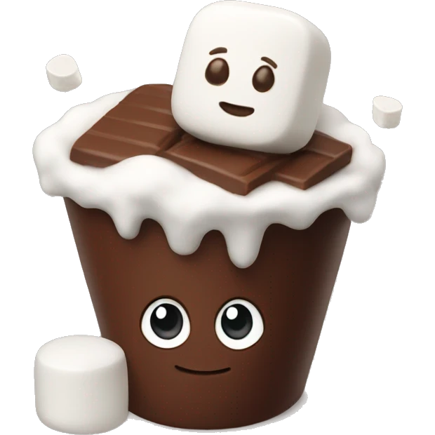 Hoy chocolate with marshmallows  emoji