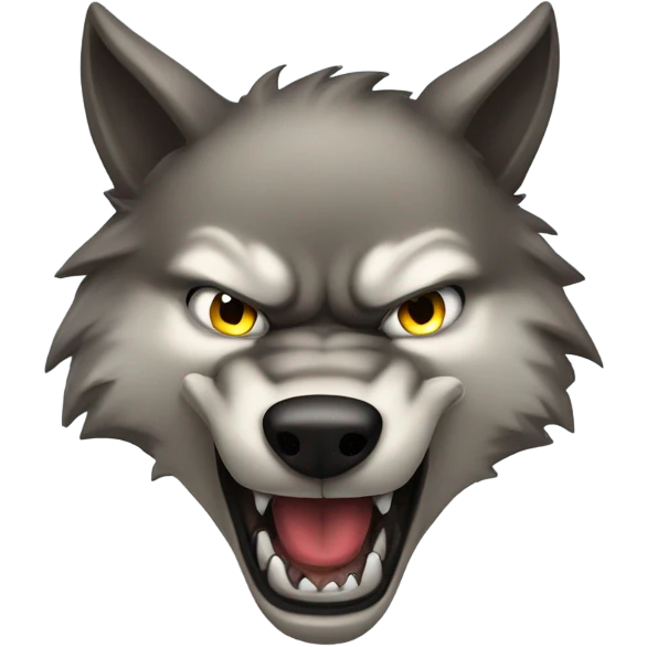 Fierce wolf emoji