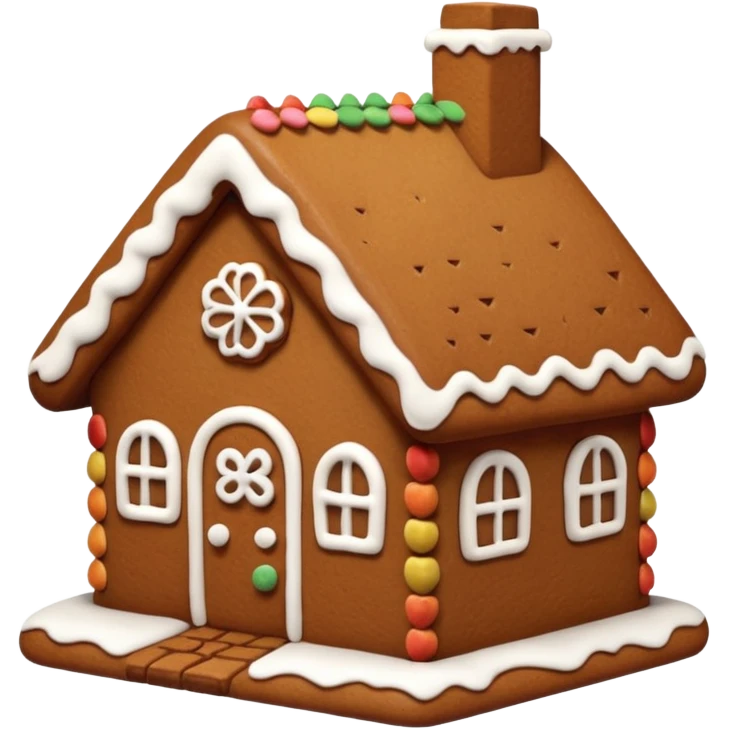 minimalistic gingerbread house emoji