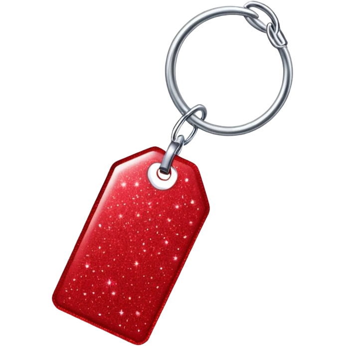 glitter red tag emoji