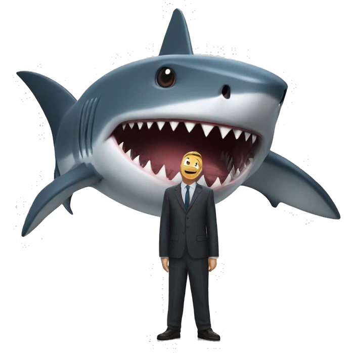 Shark with man emoji