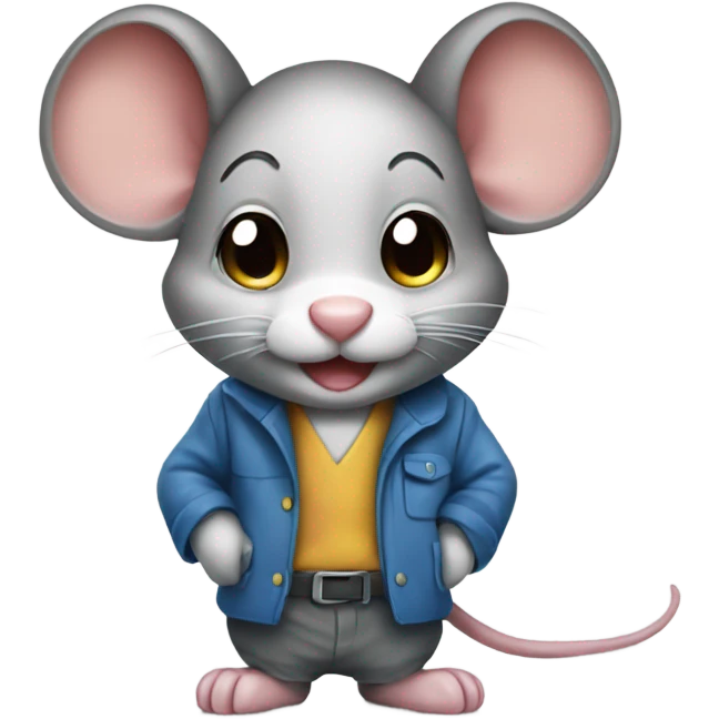 Cute mouse job done emoji