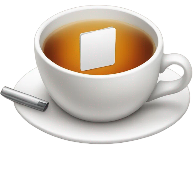 Cup of tea and MacBook  emoji