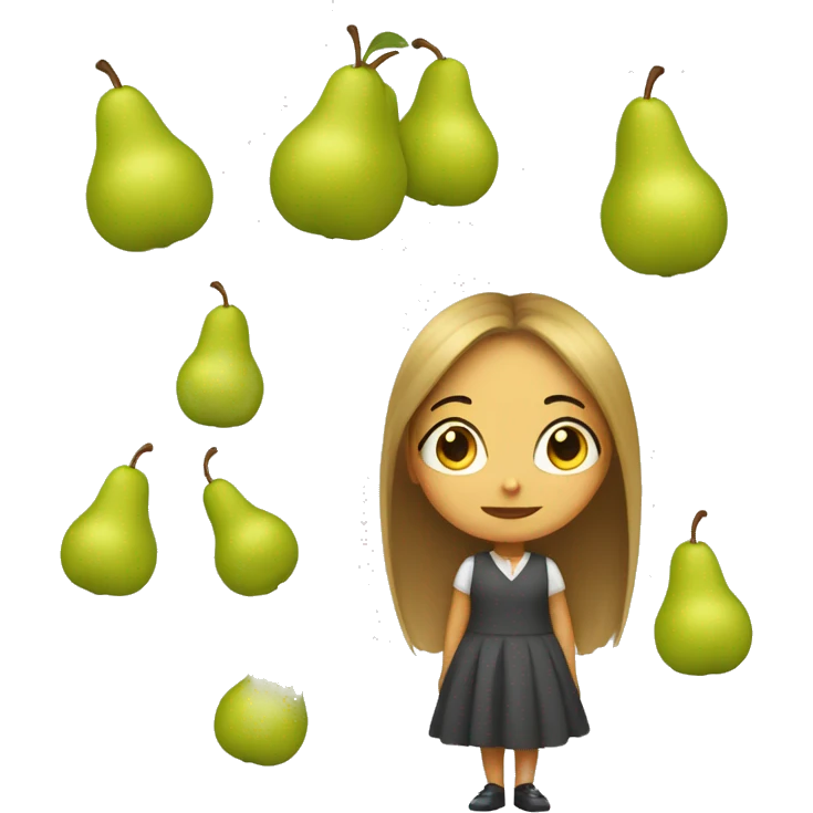 Pear shaped girl emoji