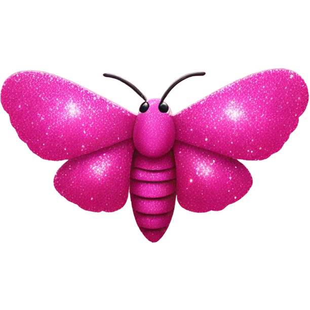 Hot pink moth with glitter  emoji