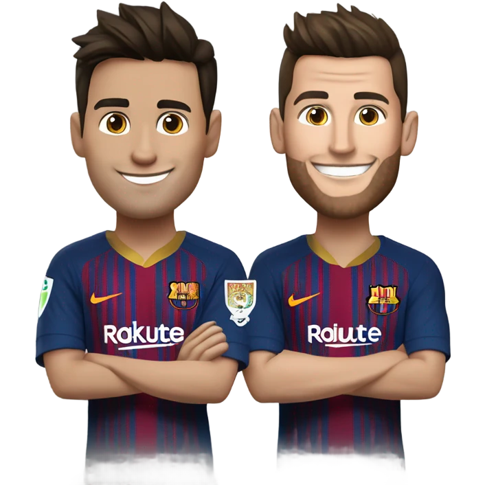 Messi with Cristiano Ronaldo  emoji