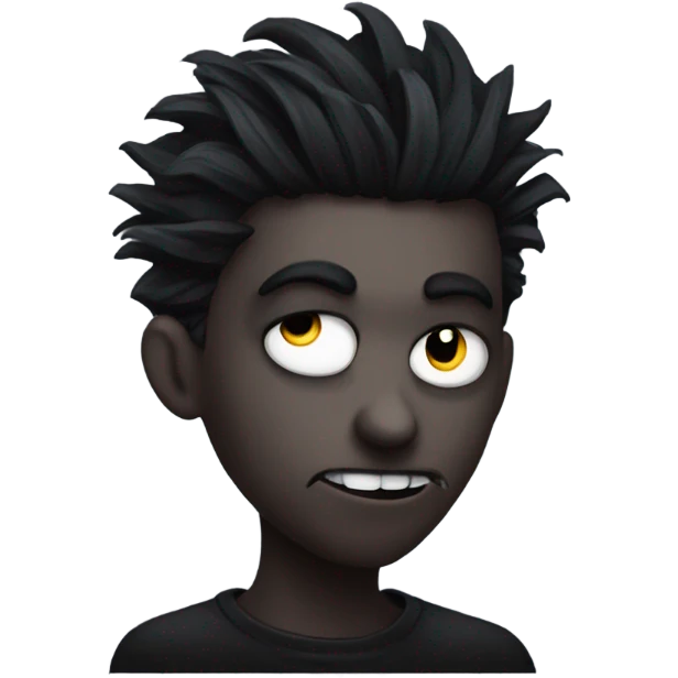  Goth smiley face with lashes  emoji