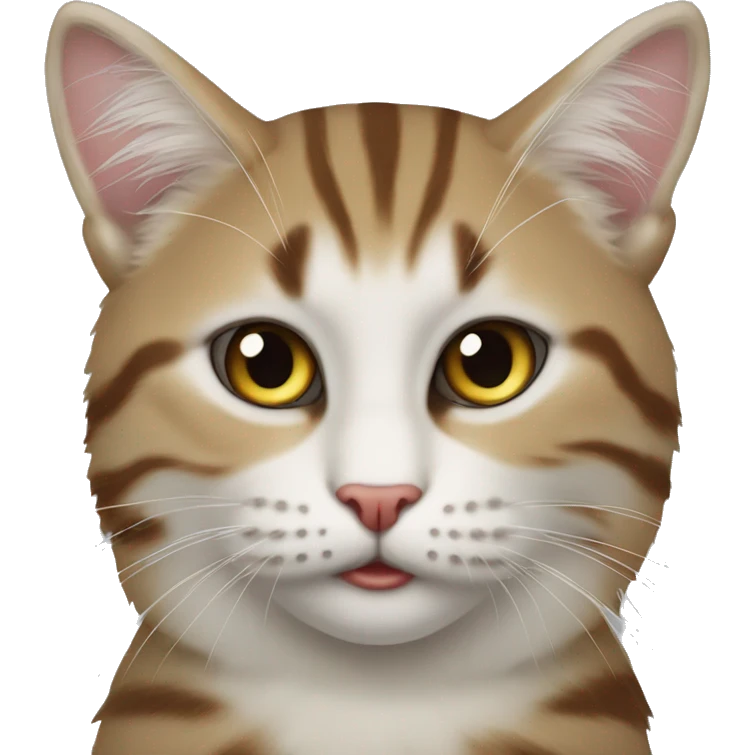 Кошка полосатая как зебра  emoji