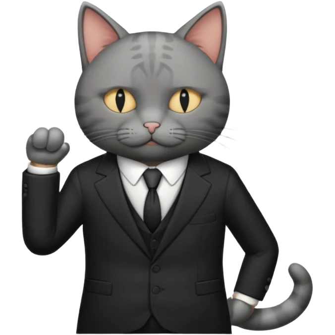 cat mafia corleone dead, eyes X emoji
