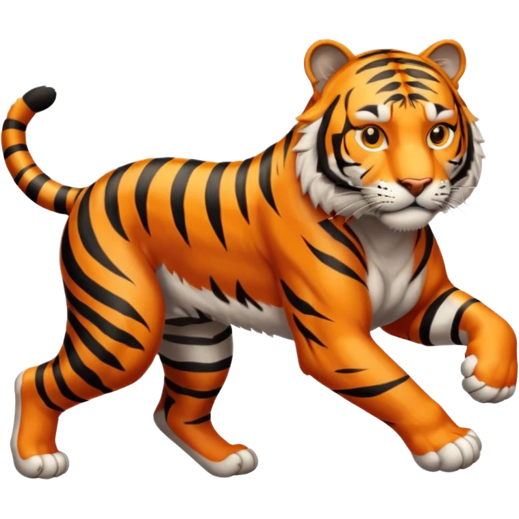 High resolution of a runnig tigar emoji