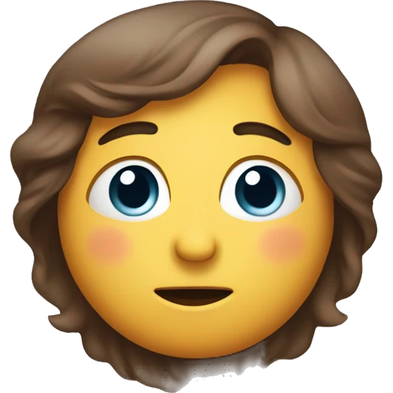 Emoji face with a soft, gentle smile expressing deep sadness and understanding; soulful eyes slightly lowered to convey empathy and inner depth emoji