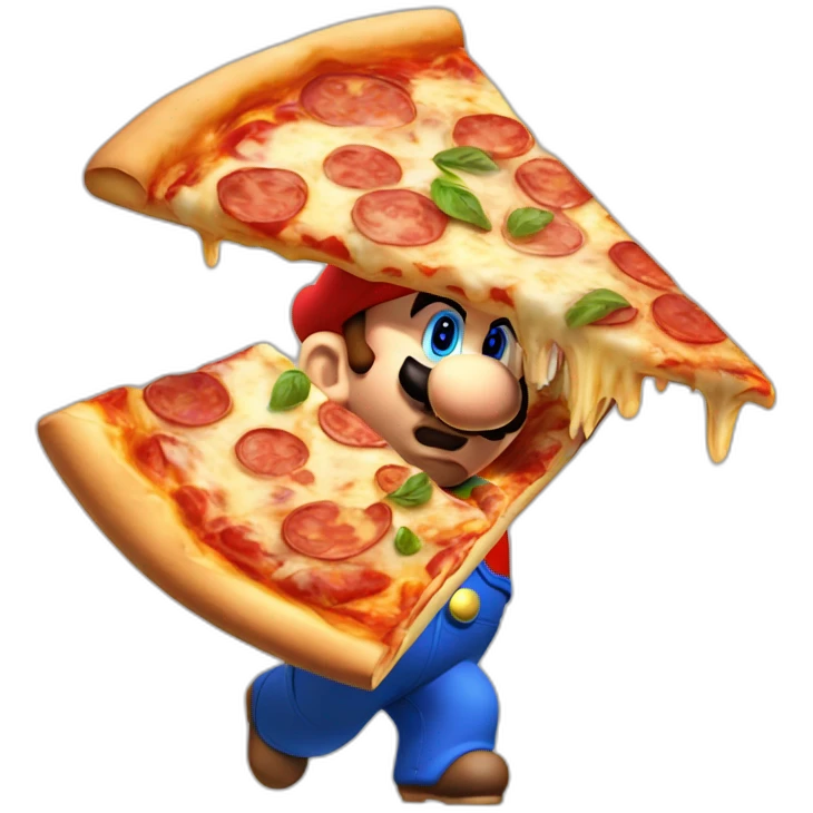 Mario qui mangr une pizza emoji