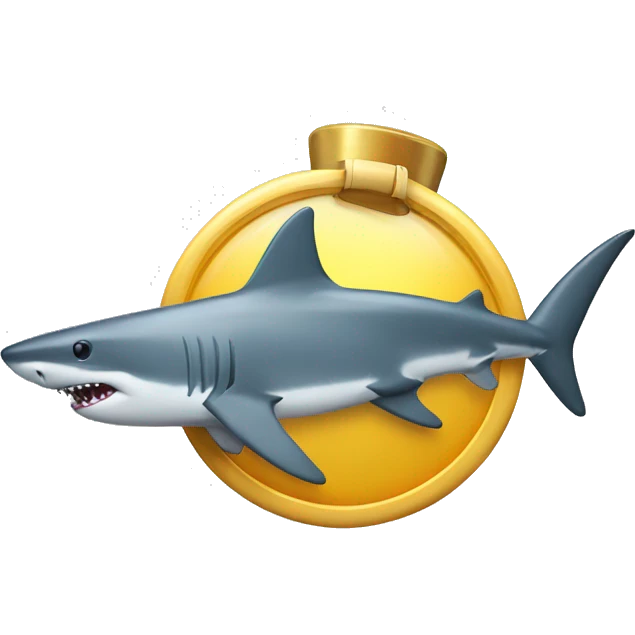 shark with a tropha emoji