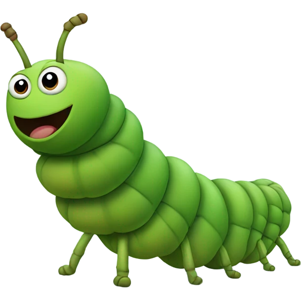 Caterpillar with legs emoji