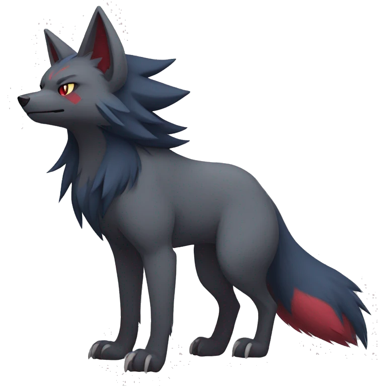 Zoroark-Mightyena-Zorua full body emoji