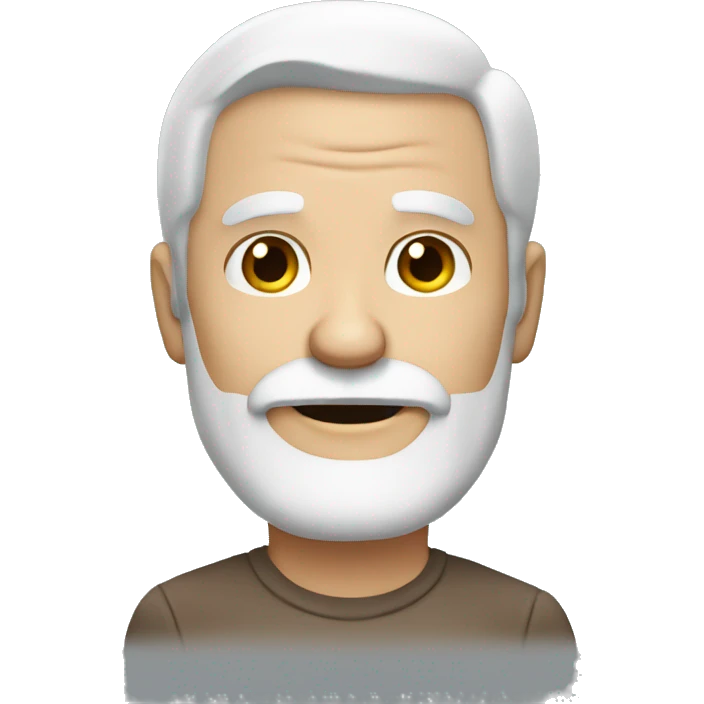 old white man with rectangular face, thick facial hair, brown hair emoji