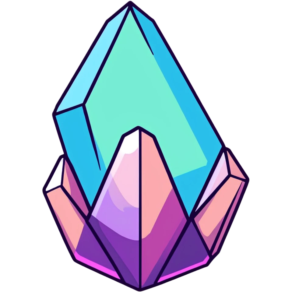 rainbow aura quartz crystal emoji
