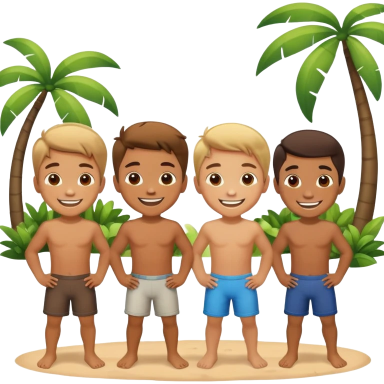 boys having fun outdoors emoji