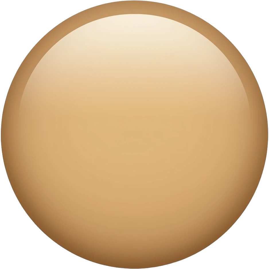 Flat tan circle emoji