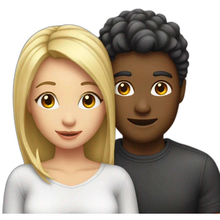 deux people flirt emoji